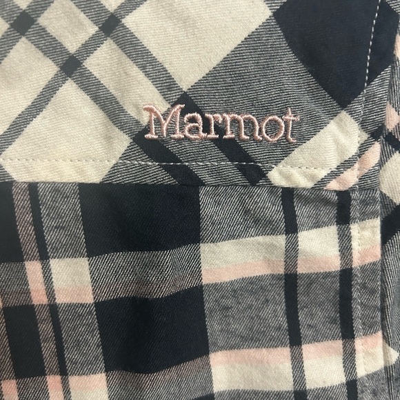 Marmot Joss Women's 1/2 Zip Flannel; Color: Black, Pink, Cream; Size: Medium EUC - Picture 6 of 6